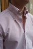 Smalrandig Oxfordskjorta Button Down - Burgundy/Vit