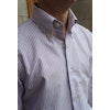 Smalrandig Oxfordskjorta Button Down - Lila/Vit