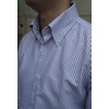 University Stripe Oxford Button Down Shirt - Purple/White