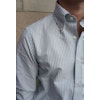 Smalrandig Oxfordskjorta Button Down - Grön/Vit