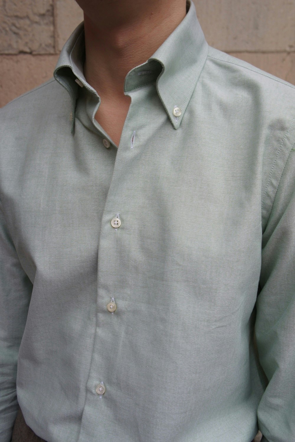 Solid Pinpoint Oxford Button Down Shirt - Green