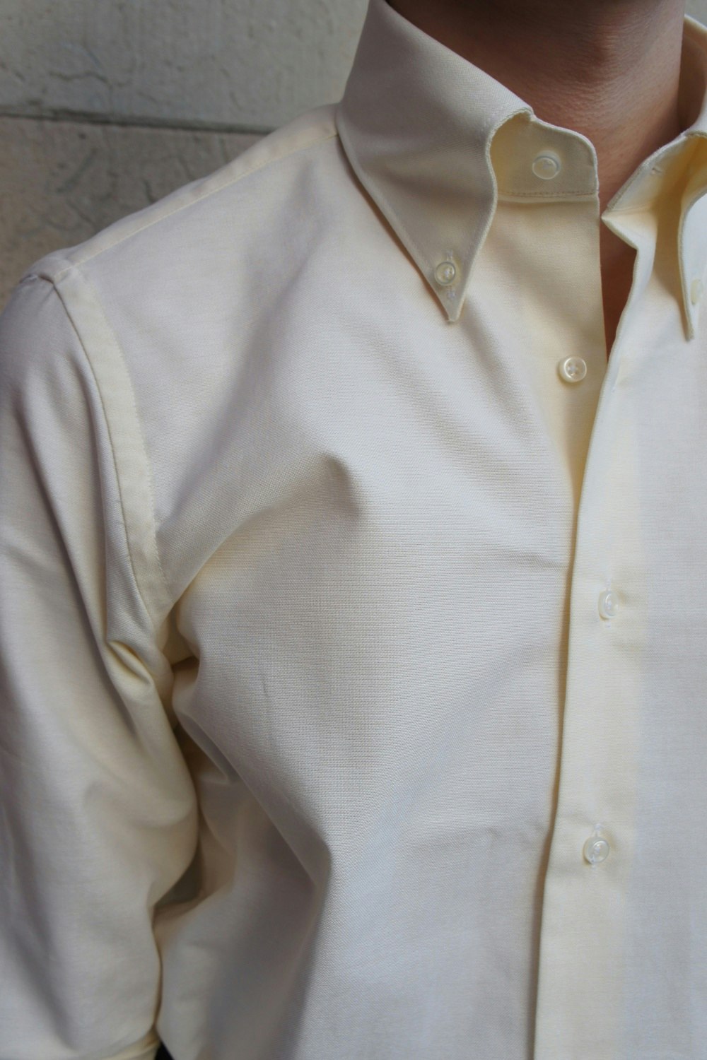 Solid Pinpoint Oxford Button Down Shirt - Yellow