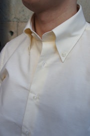 Enfärgad Oxfordskjorta Pinpoint Button Down - Gul