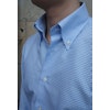 Small Check Pinpoint Oxford Button Down Shirt - Light Blue/White