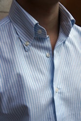 Bengal Stripe Oxford Button Down Shirt - Light Blue/White
