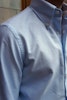 Smalrandig Oxfordskjorta Button Down - Ljusblå/Vit