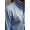 Smalrandig Oxfordskjorta Button Down - Ljusblå/Vit