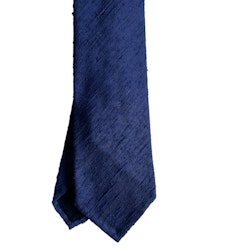 Solid Shantung Tie - Untipped - Light Navy Blue