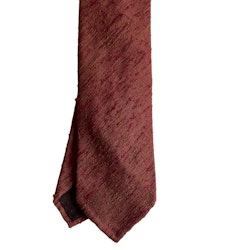 Solid Shantung Tie - Untipped - Orange/Rust