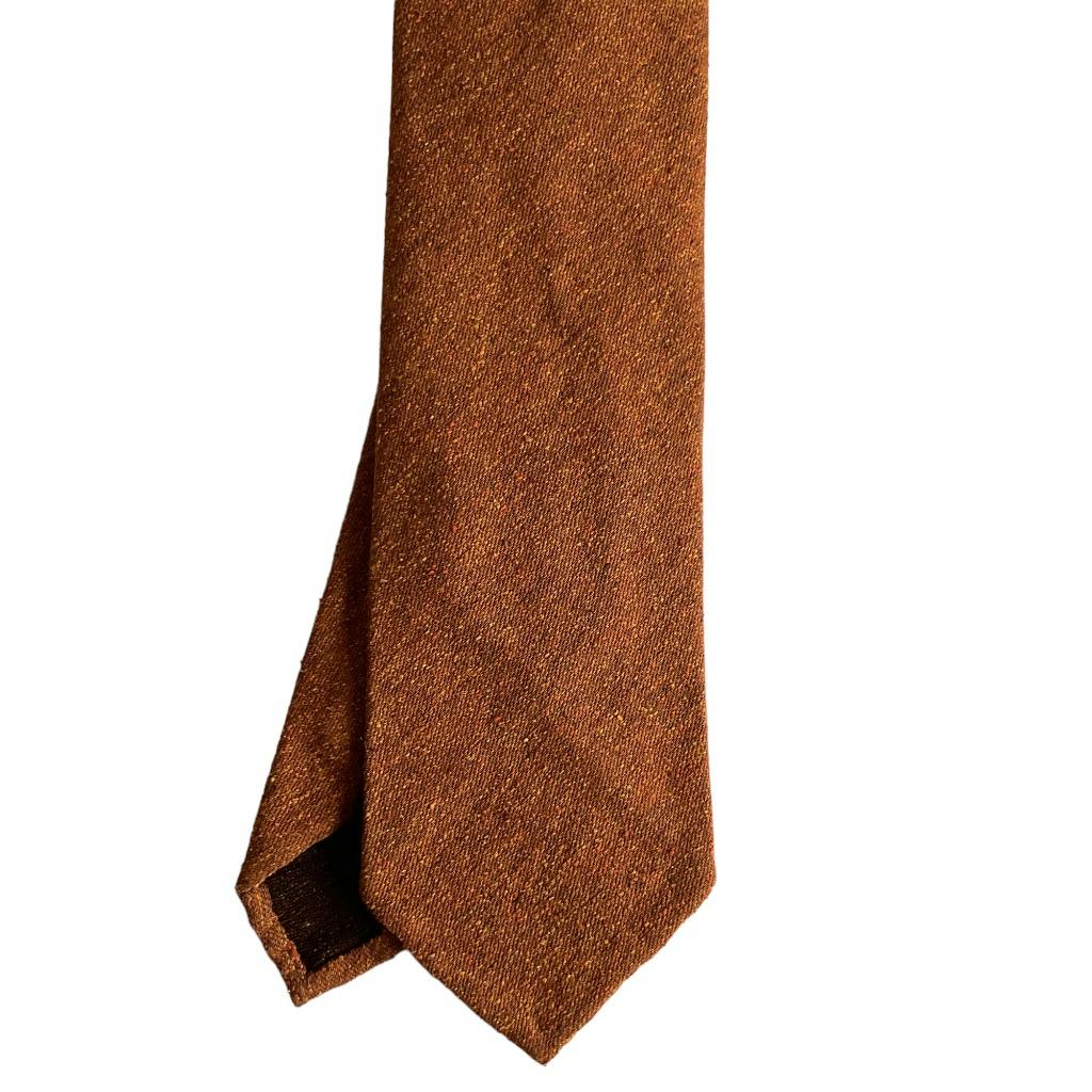 Semi Solid Shantung Tie - Untipped - Rust