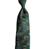 Air Balloon Printed Silk Tie - Green