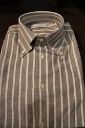 Striped Shirt - Brown/White