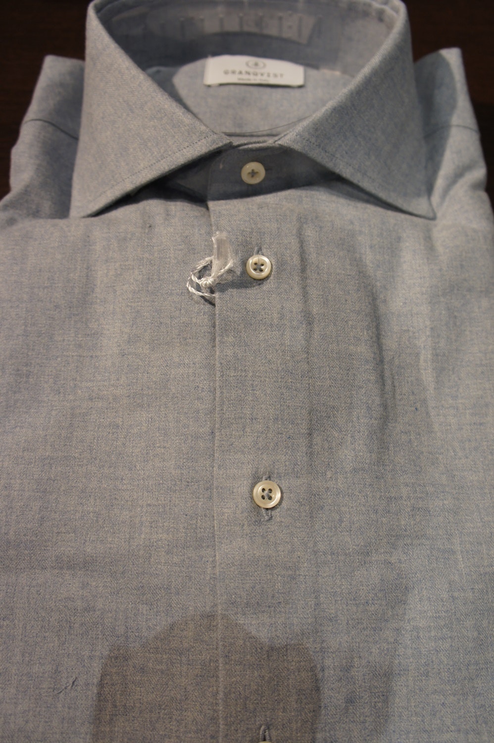 Solid Flannel Shirt - Light Blue