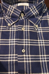 Check Flannel Shirt - Navy Blue/White