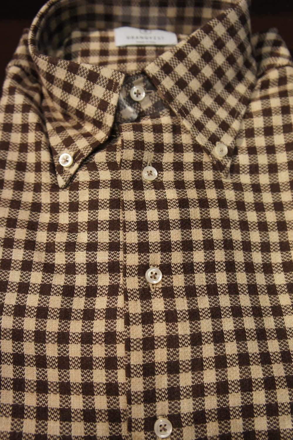 Check Flannel Shirt - Brown/Beige