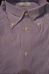 Stripe Poplin Shirt - Purple/White