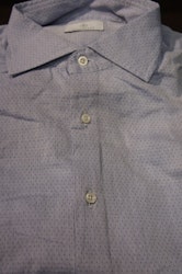 Pin Dot Shirt - Light Blue/Navy