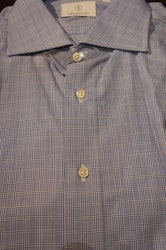 Check Twill Shirt - Light Blue