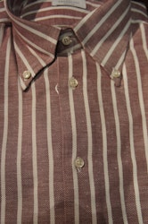 Striped Shirt - Burgundy/White