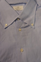 Micro Poplin Shirt - Light Blue/White