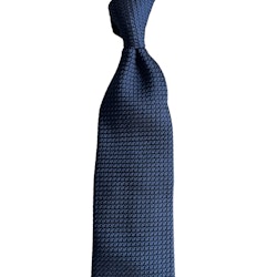 Semi Solid Silk Grenadine Grossa Tie - Untipped - Navy Blue