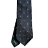 Floral Silk Grenadine Tie - Untipped - Navy Blue/Green