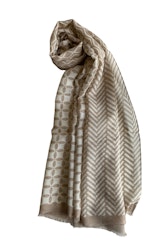 Multi Cotton Scarf - Light Brown/Beige