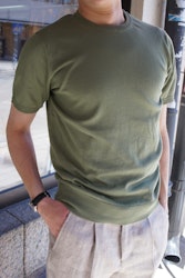 Knitted T-Shirt - Olive Green