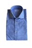 Thin Stripe Cotton Shirt - Cutaway - Light Blue/White