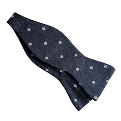 Floral Grenadine Bow Tie - Navy Blue/White/Red