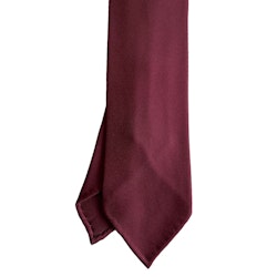 Solid 50 oz Silk Tie - Untipped -  Burgundy