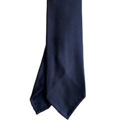 Solid 50 oz Silk Tie - Untipped -  Navy Blue