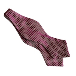 Circles Silk Bow Tie - Cerise