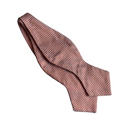 Micro Silk Bow Tie - Orange/White