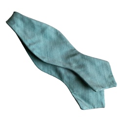 Solid Linen/Silk Bow Tie - Turquoise