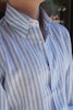 Bengal Stripe Linen Shirt - Button Down - Light Blue/White