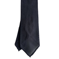 Solid Silk Grenadine Fina Tie - Untipped - Navy Blue
