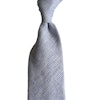 Micro Linen/Wool/Cashmere tie - Untipped - White/Navy Blue