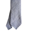 Micro Linen/Wool/Cashmere tie - Untipped - White/Navy Blue