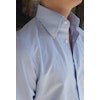 Smalrandig Poplinskjorta - Button Down - Ljusblåblå/Vit