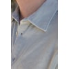 Pikéskjorta med lång ärm - Grå/Beige