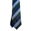 Regimental Rep Silk Tie - Dark Green/Navy Blue/Light Blue