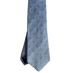 Paisley Silk Tie - Light Blue/Brown