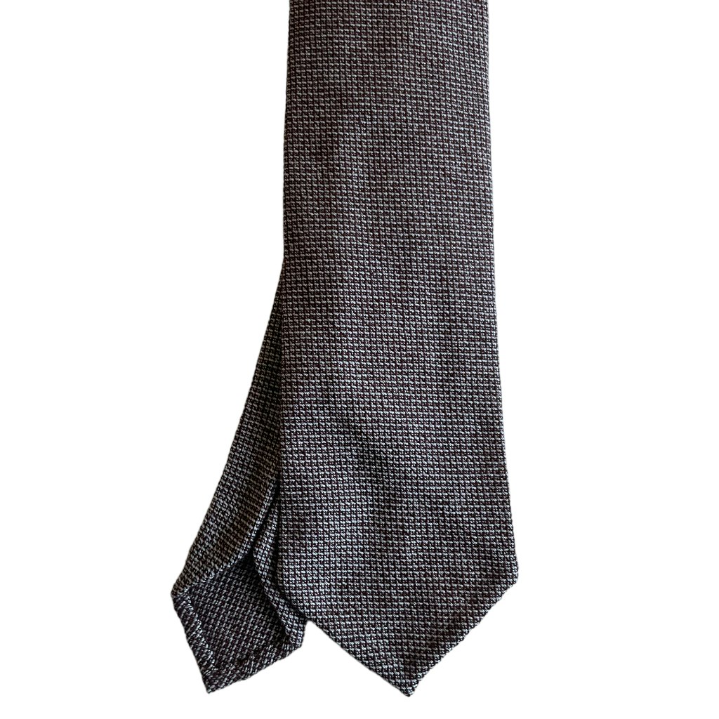 Solid Cashmere Tie - Untipped - Brown