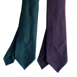 Textured Cashmere Tie - Untipped - Bourgogne