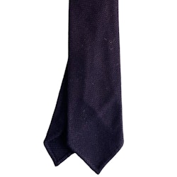 Textured Cashmere Tie - Untipped - Bourgogne