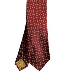 Floral Silk Tie - Untipped - Burgundy/Orange