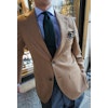 Solid Pure Camelhair Jacket - Beige