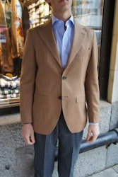 Solid Pure Camelhair Jacket - Beige