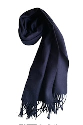 Solid Wool Scarf - Navy Blue